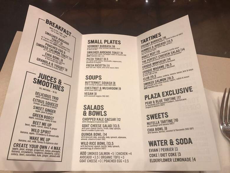 Tartinery - New York, NY menu_pic