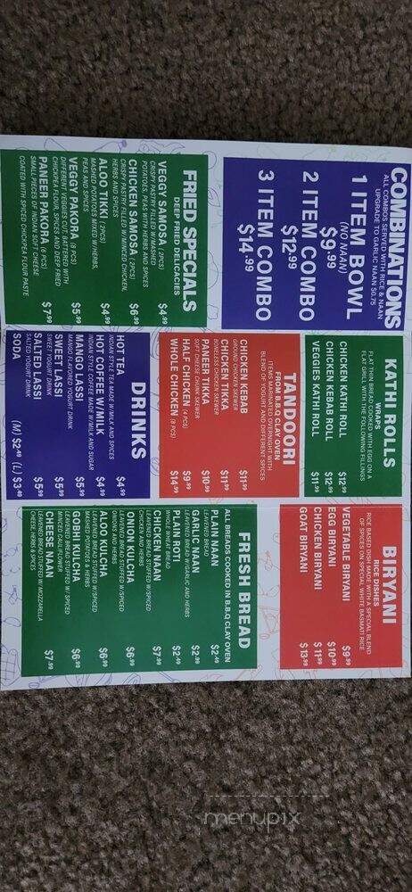 Curry Hut Indian Food - Fullerton, CA menu_pic