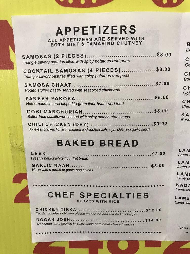 Dhaba Indian Kitchen - Northville, MI menu_pic