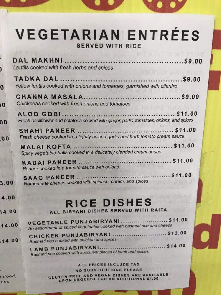 Dhaba Indian Kitchen - Northville, MI menu_pic