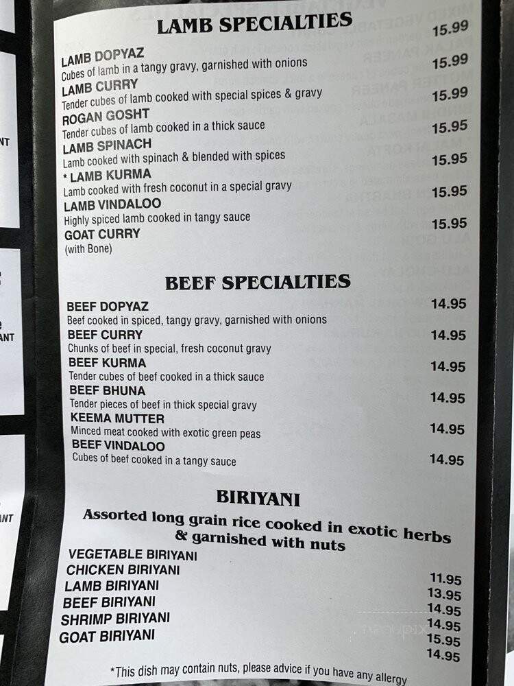 Grand Indian Restaurant - Bergenfield, NJ menu_pic