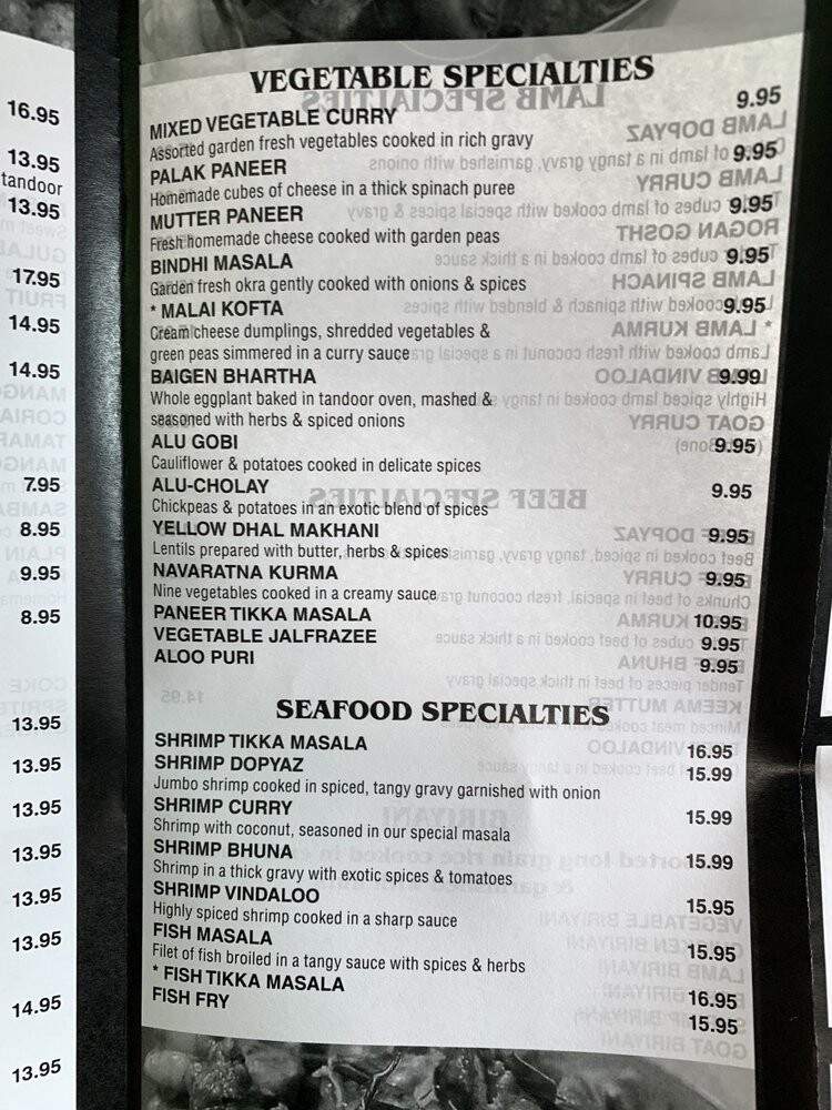 Grand Indian Restaurant - Bergenfield, NJ menu_pic