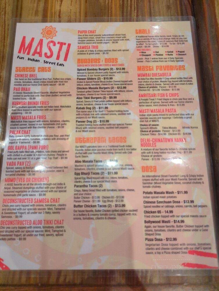 Masti - Atlanta, GA menu_pic