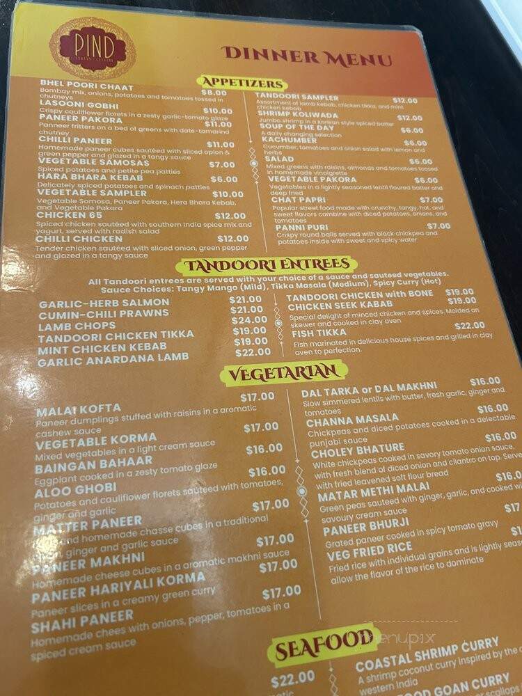 Pind Indian Cuisine - Ashburn, VA menu_pic