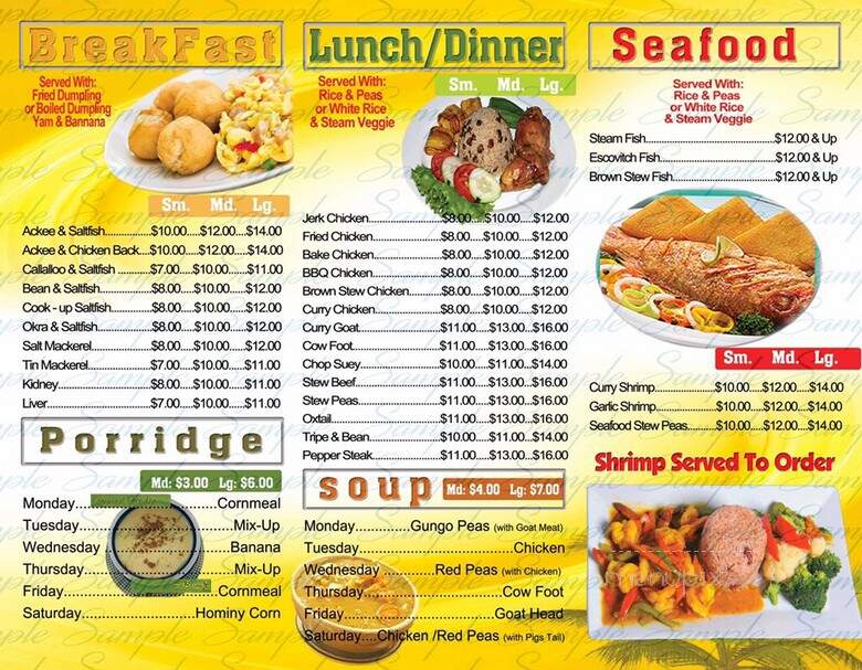 Lash West Indian and American Cuisine - Bronx, NY menu_pic