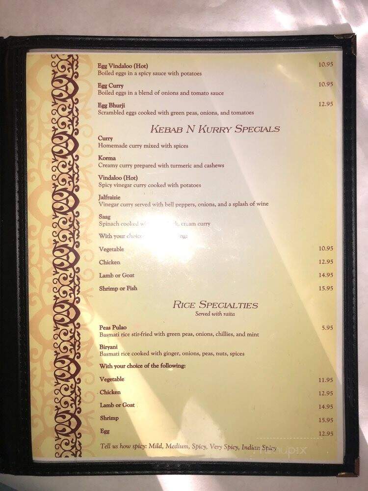 Kabab n Kurry - Saint Charles, MO menu_pic