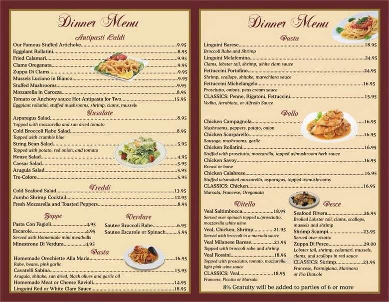 Nicolino Ristorante - Ridgefield Park, NJ menu_pic