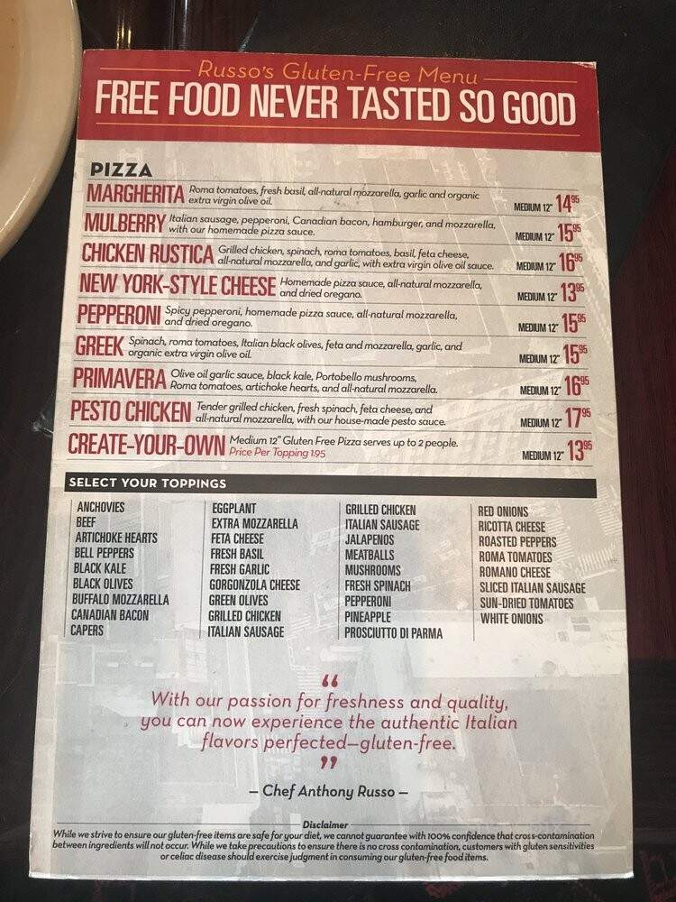Russo's New York Pizzeria - Pflugerville, TX