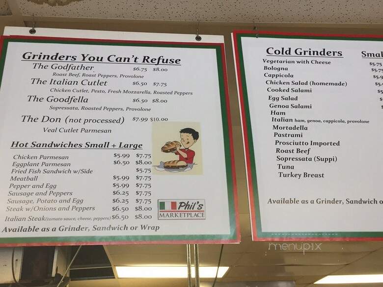 Phils Marketplace - Westerly, RI menu_pic