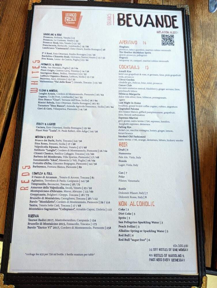 Storico Fresco - Atlanta, GA menu_pic