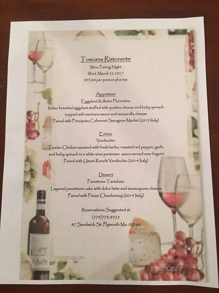 Toscana Ristorante - Plymouth, MA