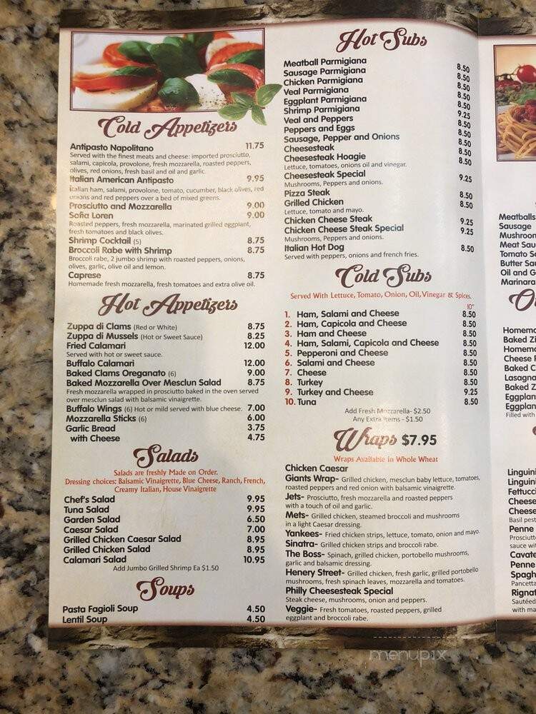 Pasquale Brick Oven Pizza - Milltown, NJ menu_pic