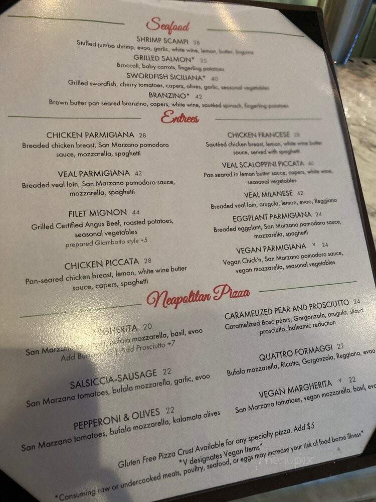 Trattoria Reggiano - Las Vegas, NV menu_pic