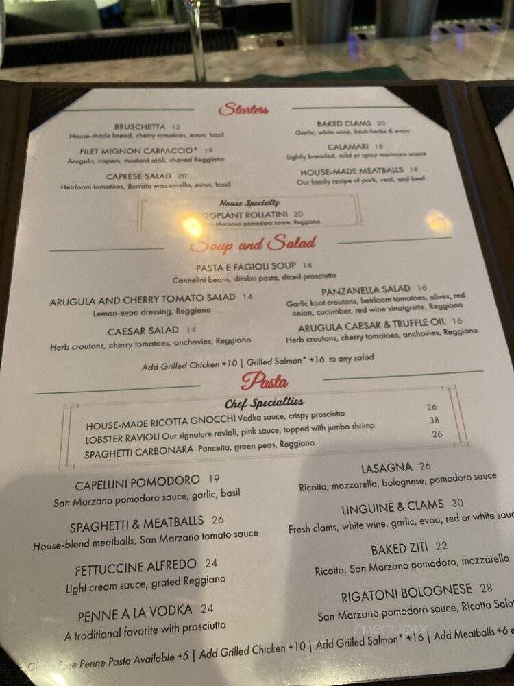 Trattoria Reggiano - Las Vegas, NV menu_pic