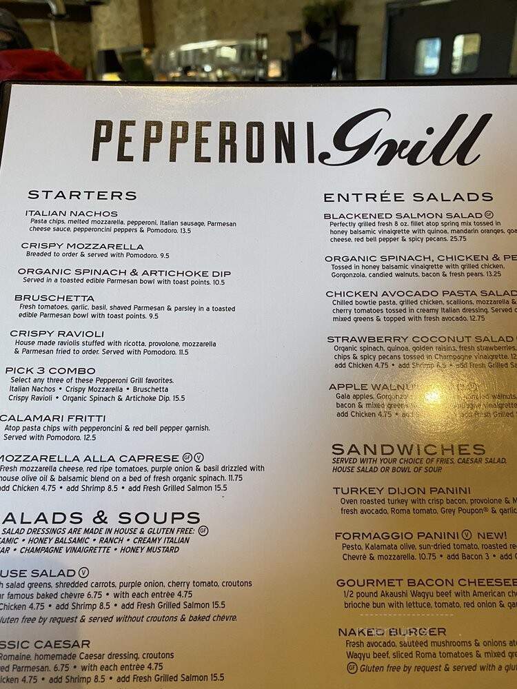Pepperoni Grill Kitchen & Winebar - Edmond, OK menu_pic