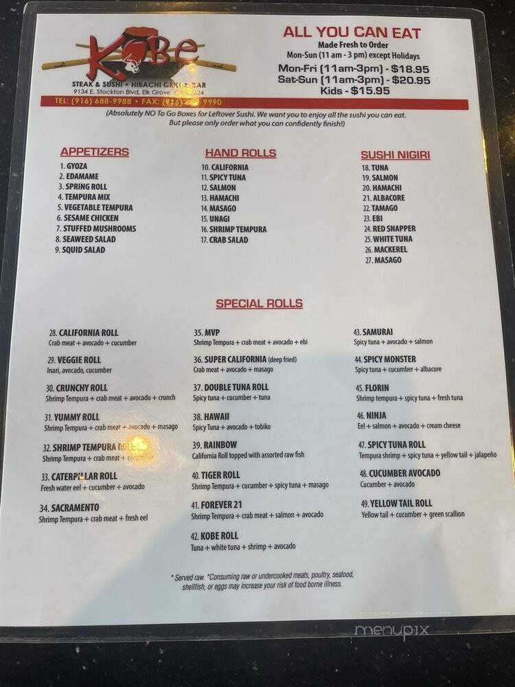 Kobe Steak & Sushi - Elk Grove, CA