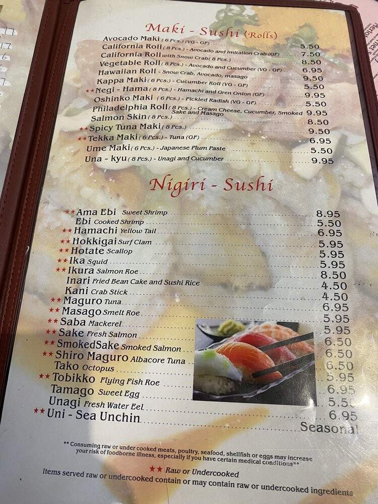 Osaka Sushi - Sacramento, CA menu_pic