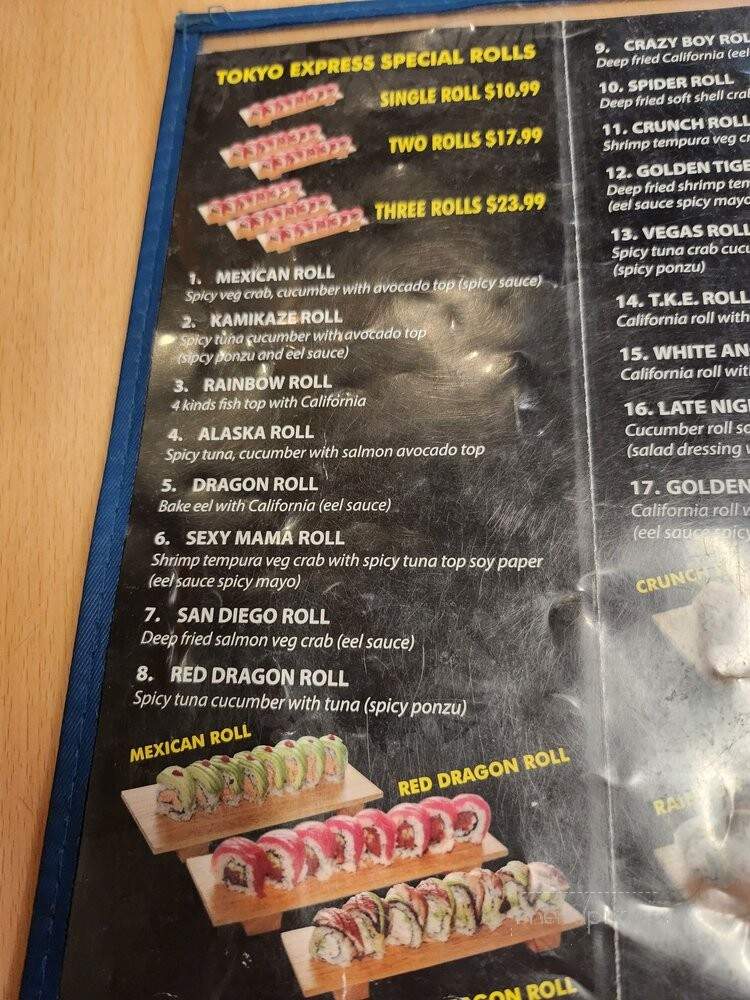 Tokyo Express Sushi - Baldwin Park, CA menu_pic