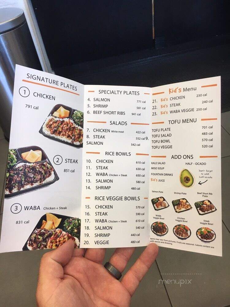 Waba Grill - Gardena, CA menu_pic