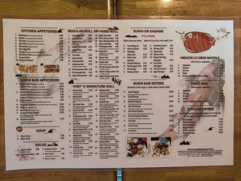 Yami Japan - Lawrenceville, GA menu_pic