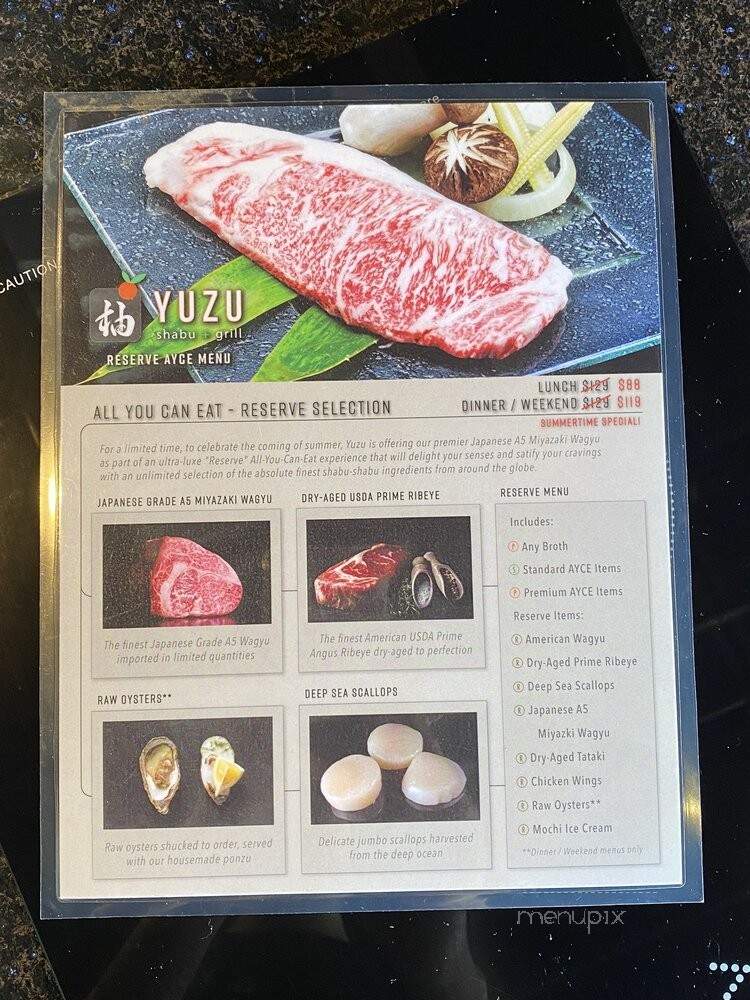 Yuzu Shabu - Cerritos, CA menu_pic