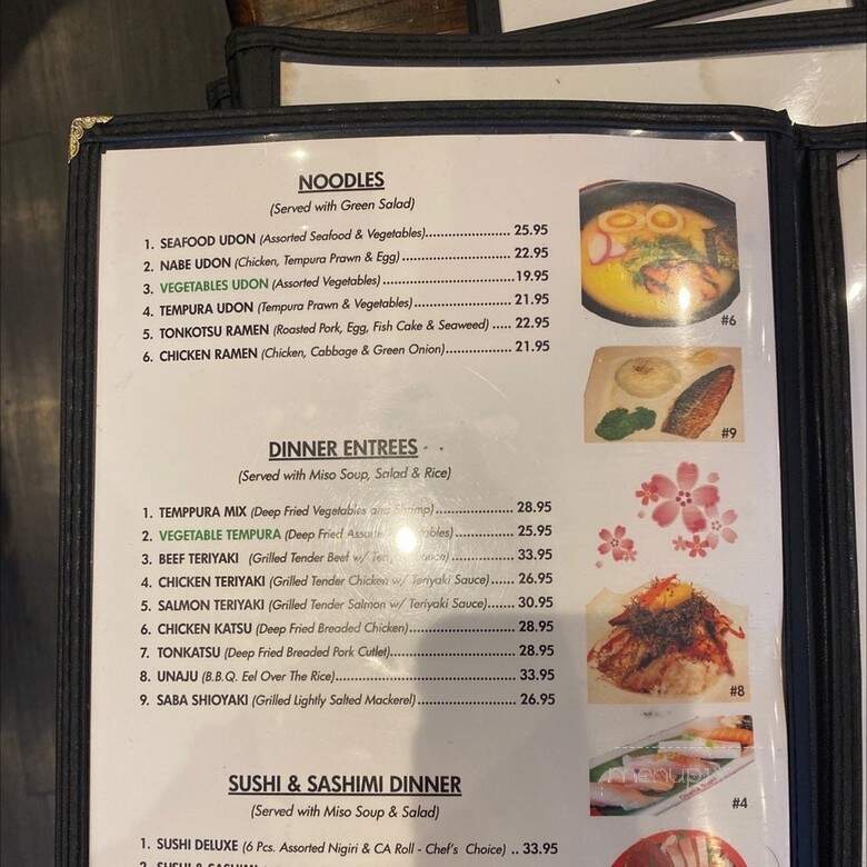Oyama Sushi - Walnut Creek, CA menu_pic