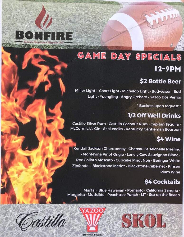 Bonfire Japanese Steakhouse & Mongolian Grill - Mount Juliet, TN menu_pic