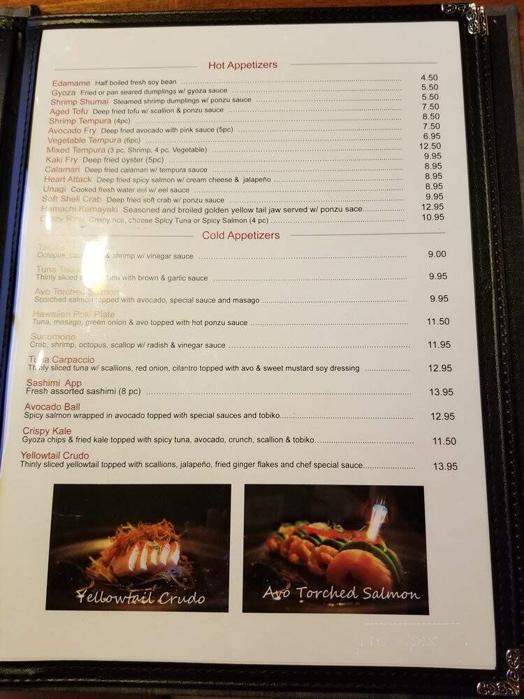 Tuxedo Sushi - Tuxedo Park, NY menu_pic