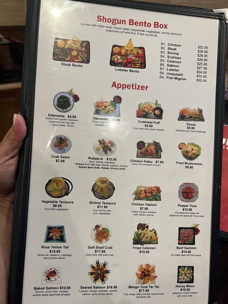 Shogun Japanese Grill and Sushi Bar - Richmond, TX menu_pic