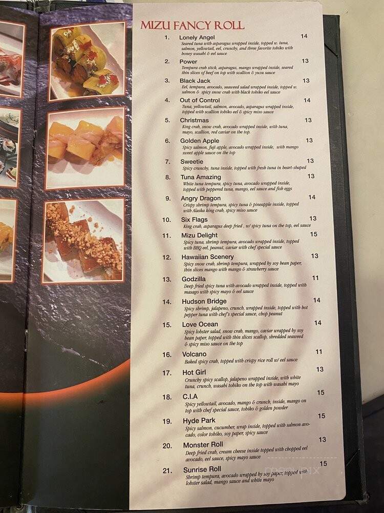 Mizu Sushi - Hyde Park, NY menu_pic