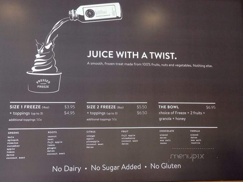 Pressed Juicery - Palo Alto, CA menu_pic