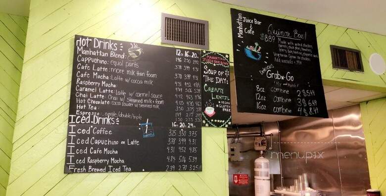 Manhattan Juice Bar & Cafe - Montclair, NJ menu_pic