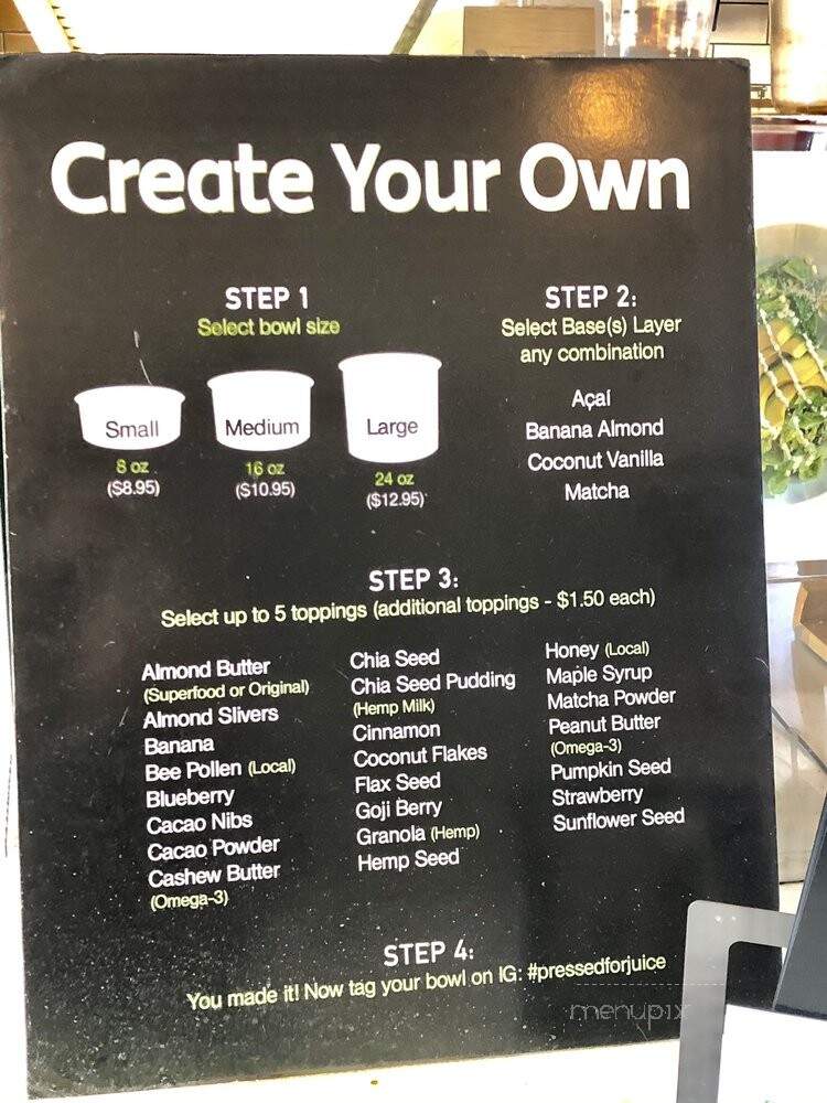Pressed For Juice - Las Vegas, NV menu_pic
