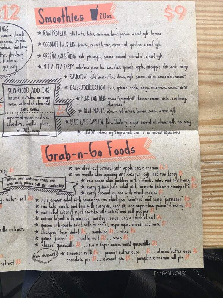 Raw Republic Micro Juicery - Aventura, FL menu_pic