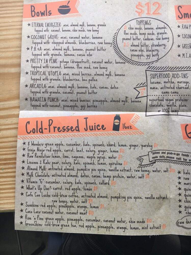 Raw Republic Micro Juicery - Aventura, FL menu_pic