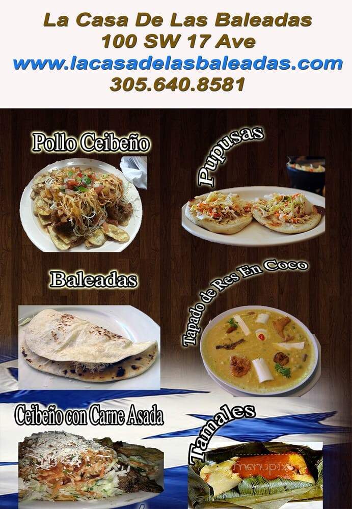 La Casa de Las Baleadas - Miami, FL menu_pic