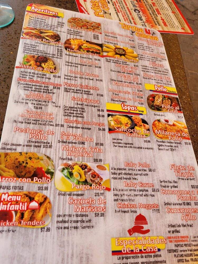 Tardes Calenas - Hollywood, FL menu_pic