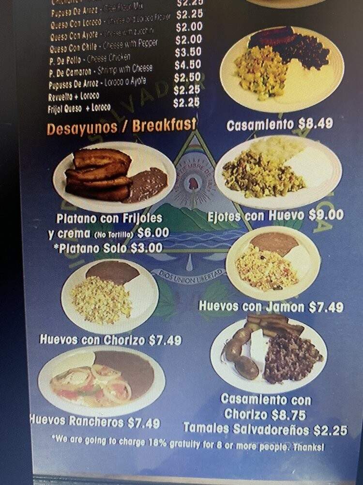 Restaurant & Pupuseria Cabana - Las Vegas, NV menu_pic