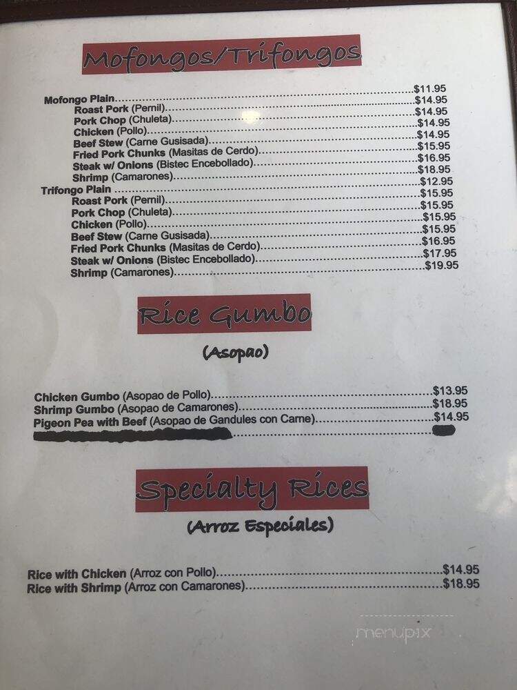 La Fonda Boricua - Middletown, NY menu_pic