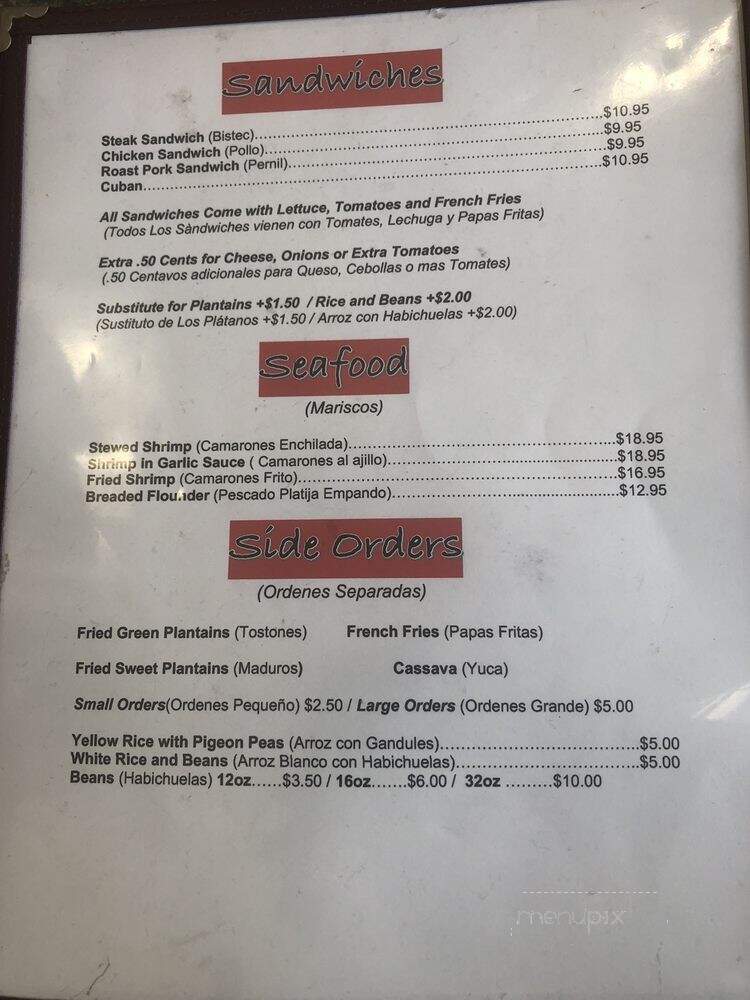 La Fonda Boricua - Middletown, NY menu_pic
