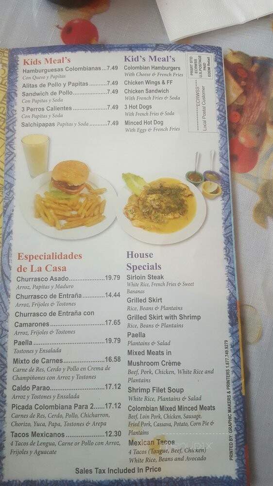 Los Criollos - Wharton, NJ menu_pic