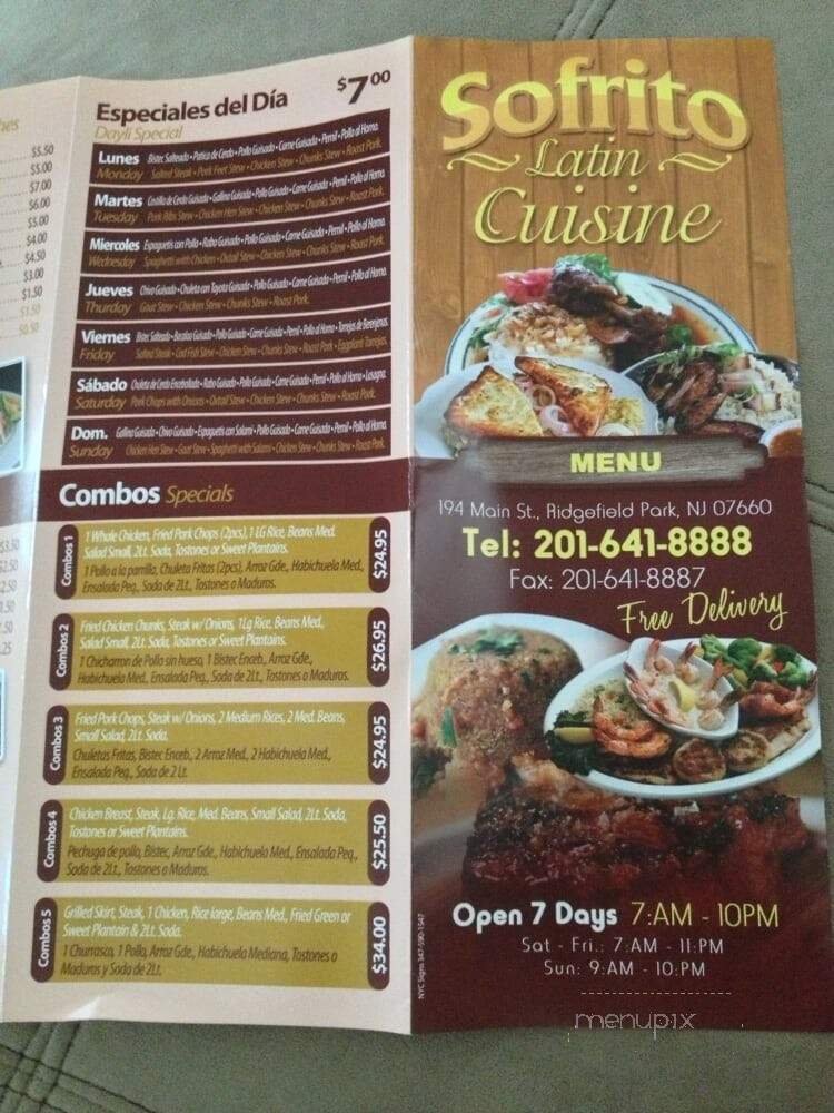 Sofrito Latin Cuisine - Ridgefield Park, NJ menu_pic