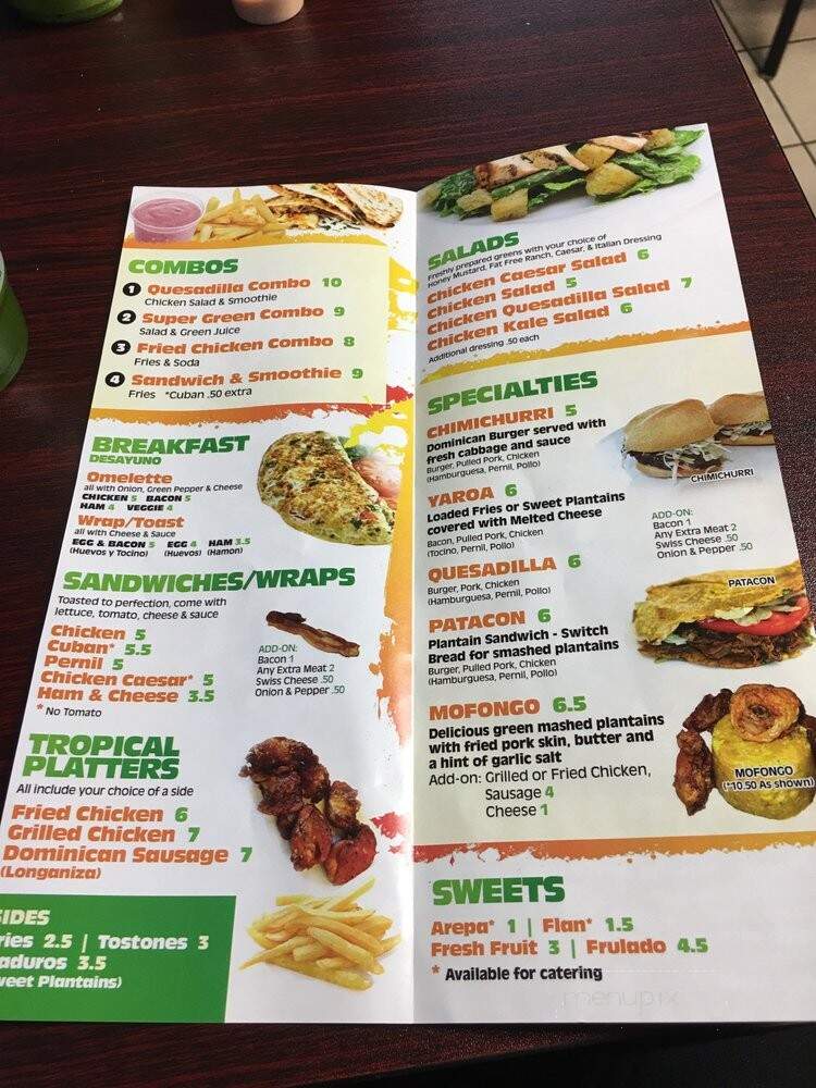 Tropical Juice Bar - Passaic, NJ menu_pic