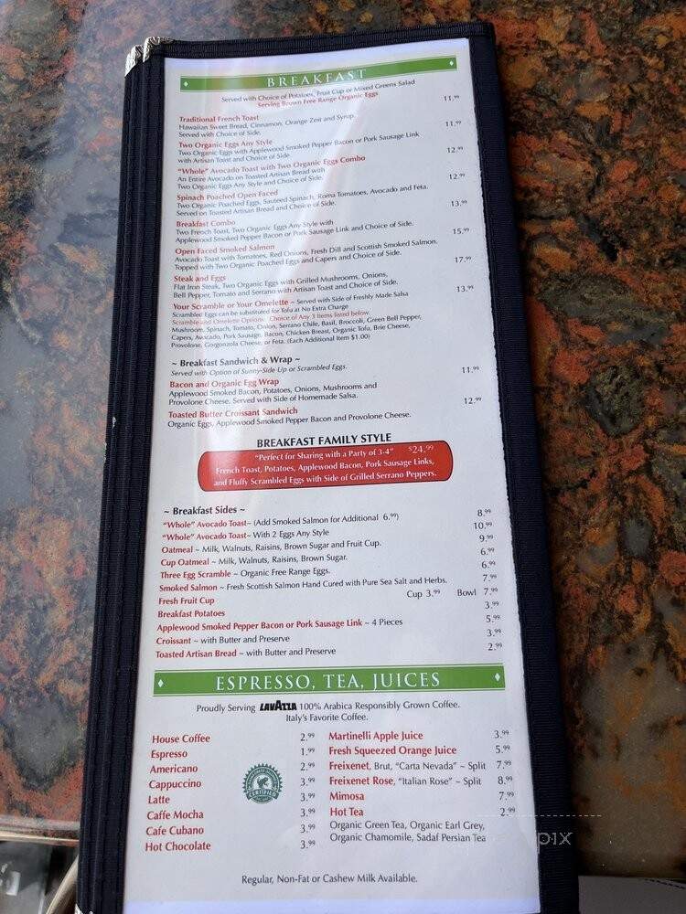 Panini Cafe - Irvine, CA menu_pic