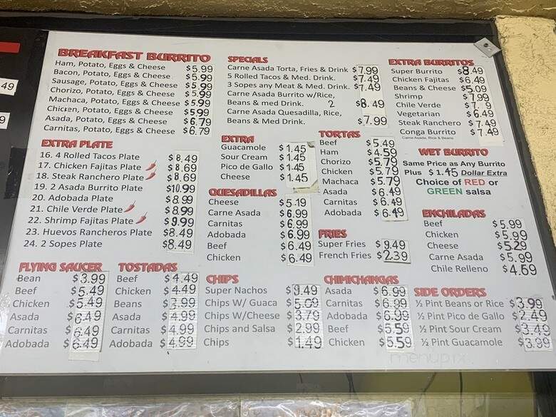 Alberto's Mexican Food - Anaheim, CA menu_pic
