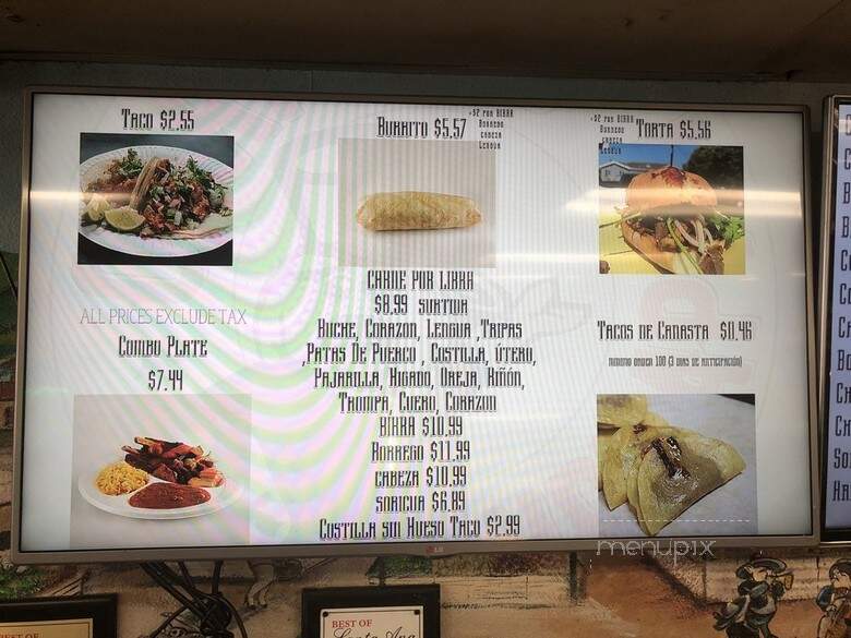 Carnitas Uruapan - Santa Ana, CA menu_pic