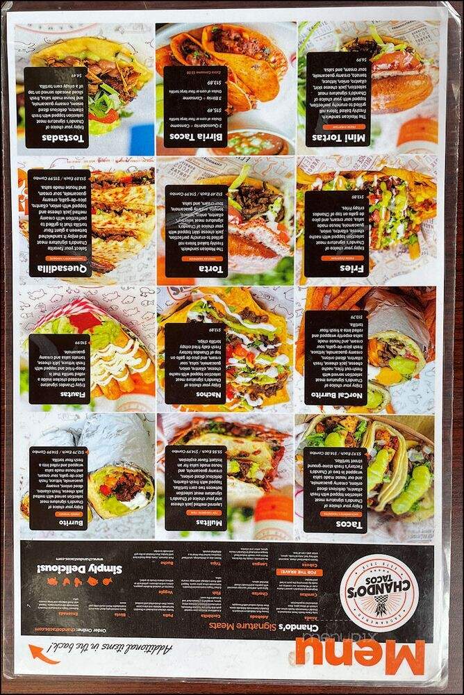 Chando's Tacos - Roseville, CA menu_pic