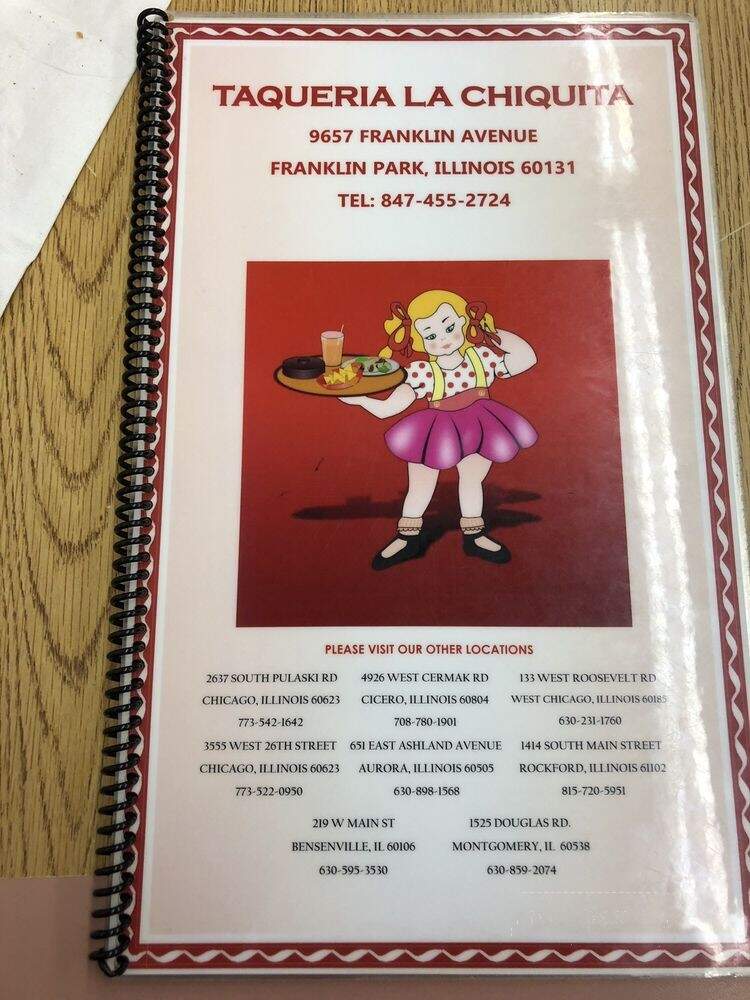 Taqueria la Chiquita - Franklin Park, IL menu_pic