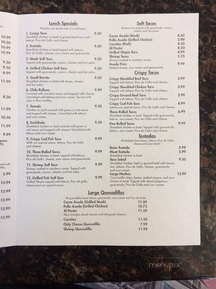 Cruz Family Mexican Grill - Rancho Cordova, CA menu_pic