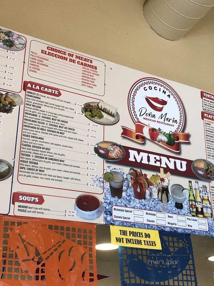 Dona Maria Mexican Restaurant - Santa Clara, CA menu_pic